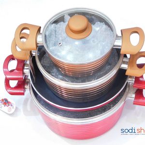 Marmite Tasse de Cuisson en Inox Vernis 4 Pièces VI0050