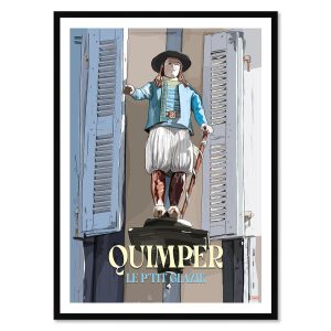 Affiche Encadrée Quimper Glazik 32.2×42.2cm