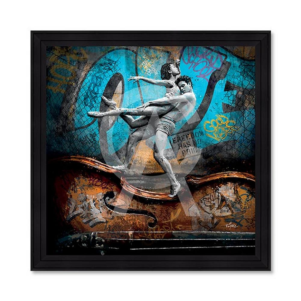 Tableau les Danseurs sur le Violon Romaric 51x51cm