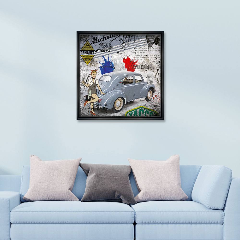 Cadre 4CV Mécanique Rubix 68×68 cm – Image 2