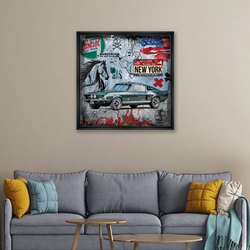 Tableau GT500 Green Rubix 48×48 cm – Image 2