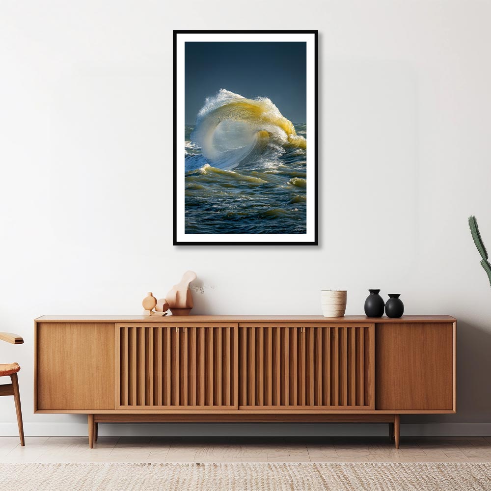 Tableau la Vague d&rsquo;Or Rivrin 42x62cm – Image 3