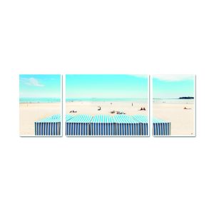 Triptyque toile cabines de plage