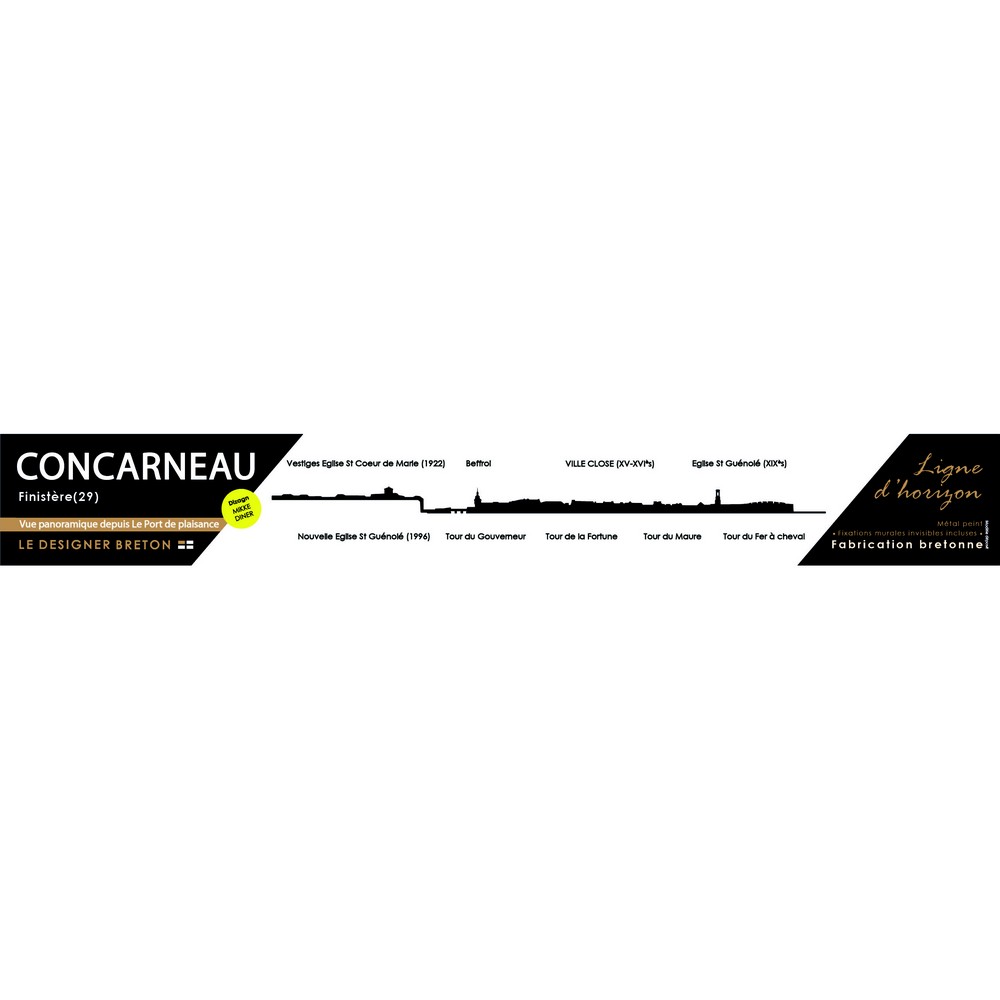 Ligne d&rsquo;Horizon de Concarneau en Métal – Image 7