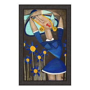 Tableau Femme en Bleu dim 73x103cm