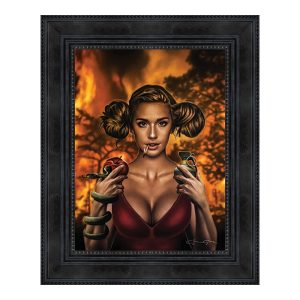 Tableau Femme Chignon Feu Pomme de Granger 43x53cm