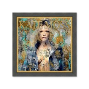 Tableau Kate Moss Romaric Doré 53x53cm