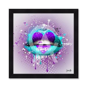 Tableau Love Blue Sarah B. 51x51cm