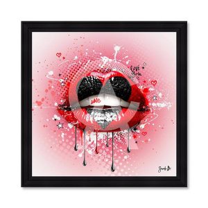 Cadre Love Red Sarah B. 71x71cm