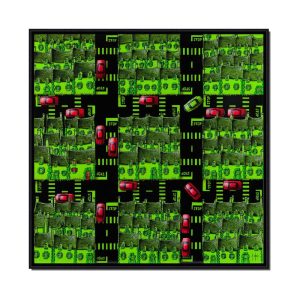 Tableau Maisons Vertes Voitures Rouges Coadou