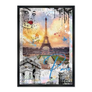 Cadre Rubix Paris Eiffel 88×128 cm