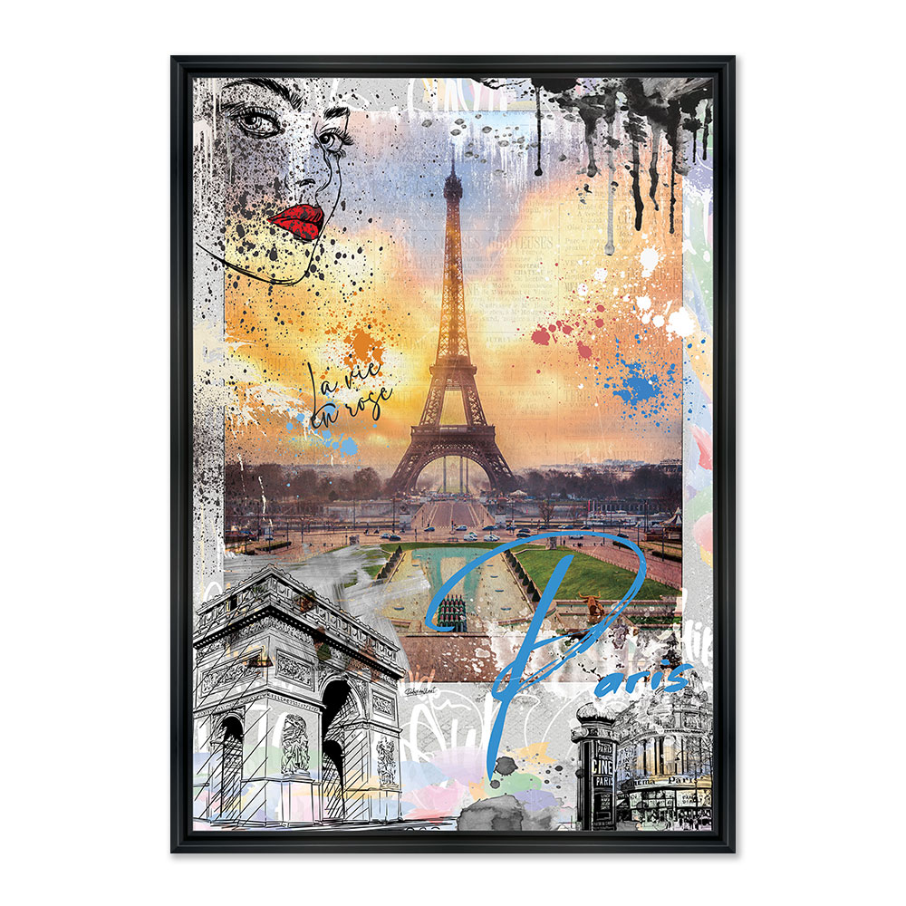 Cadre Rubix Paris Eiffel 88×128 cm