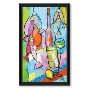 Cadre Martine Gonnin Trio Arcachon 58x93cm