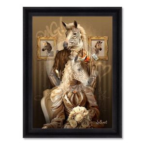 Tableau Zèbres Sylvain Binet 63x83cm