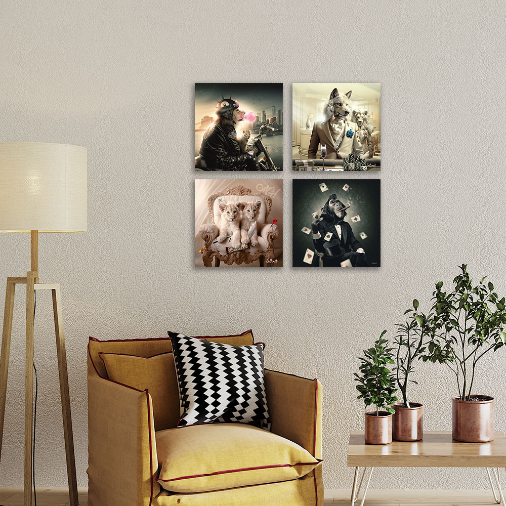 Petit Cadre Super Héros Sylvain Binet 20x20cm – Image 2