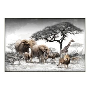 Toile Animaux de la Savane 82.5×122.5cm
