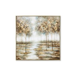 Toile Arbres en Forêt 82x82cm